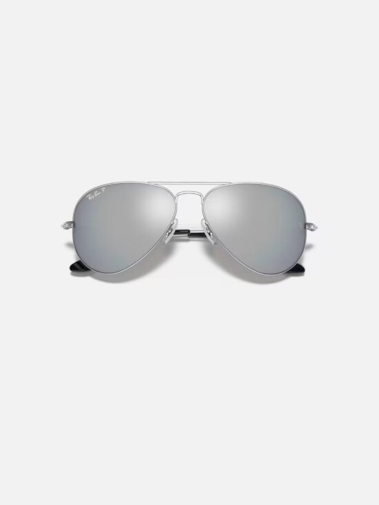 Ray-Ban Aviator Mirror: Matte Silver Frame, Silver Mirror Lens w/ case main image 7
